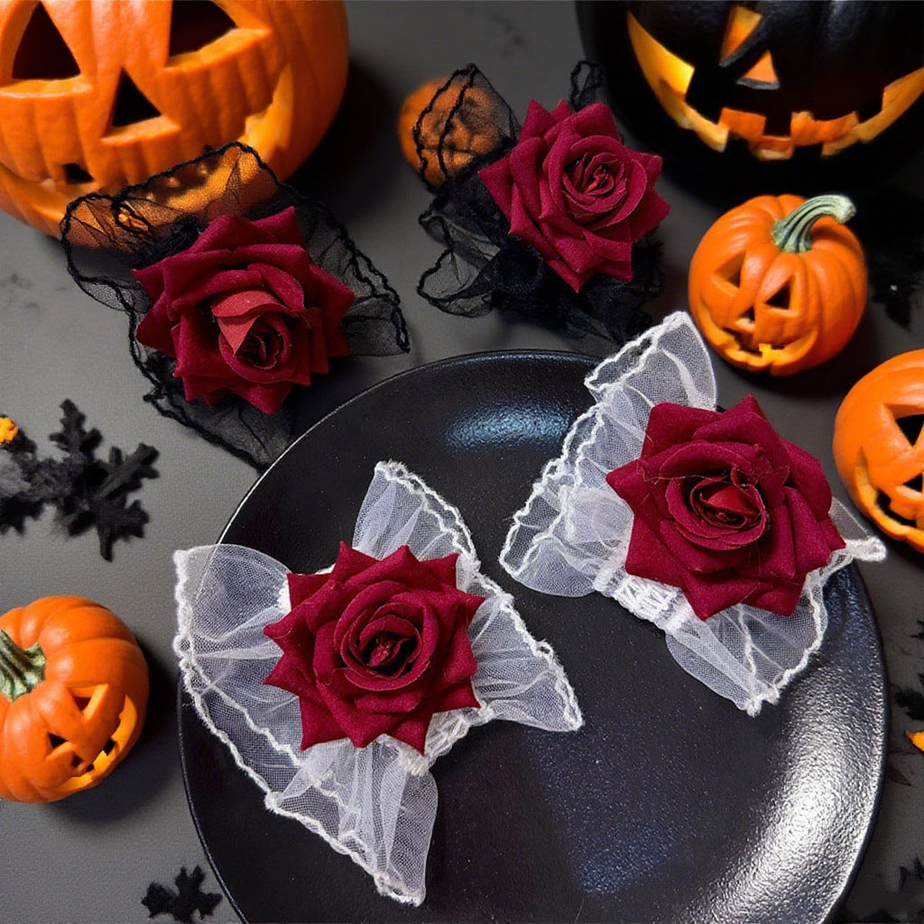 Wholesale Gothic style fabric rose lace bracelet  bracelet