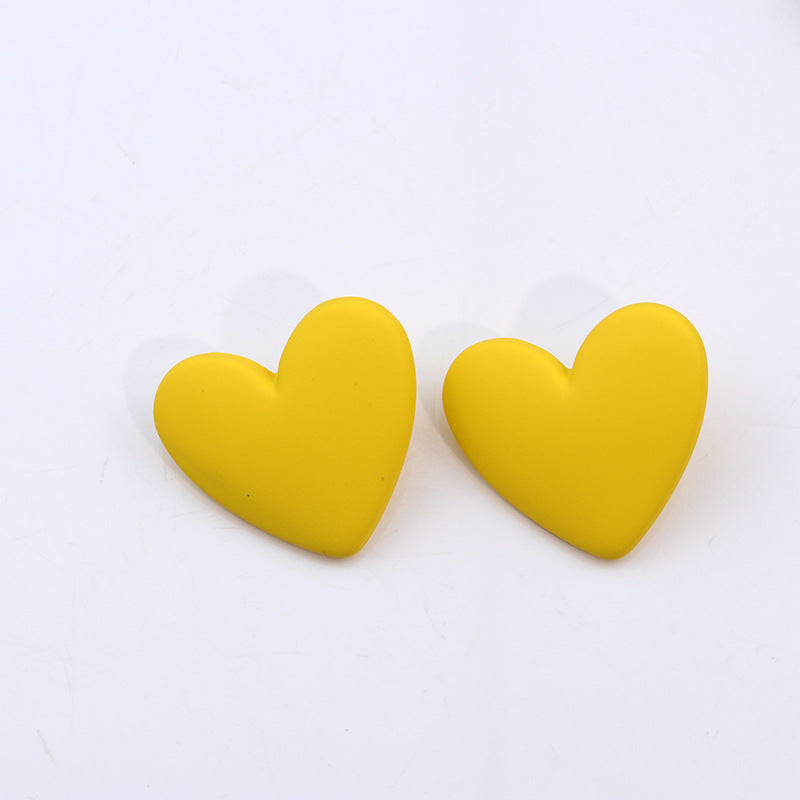 Wholesale 20-Color Heart  Acrylic Earrings