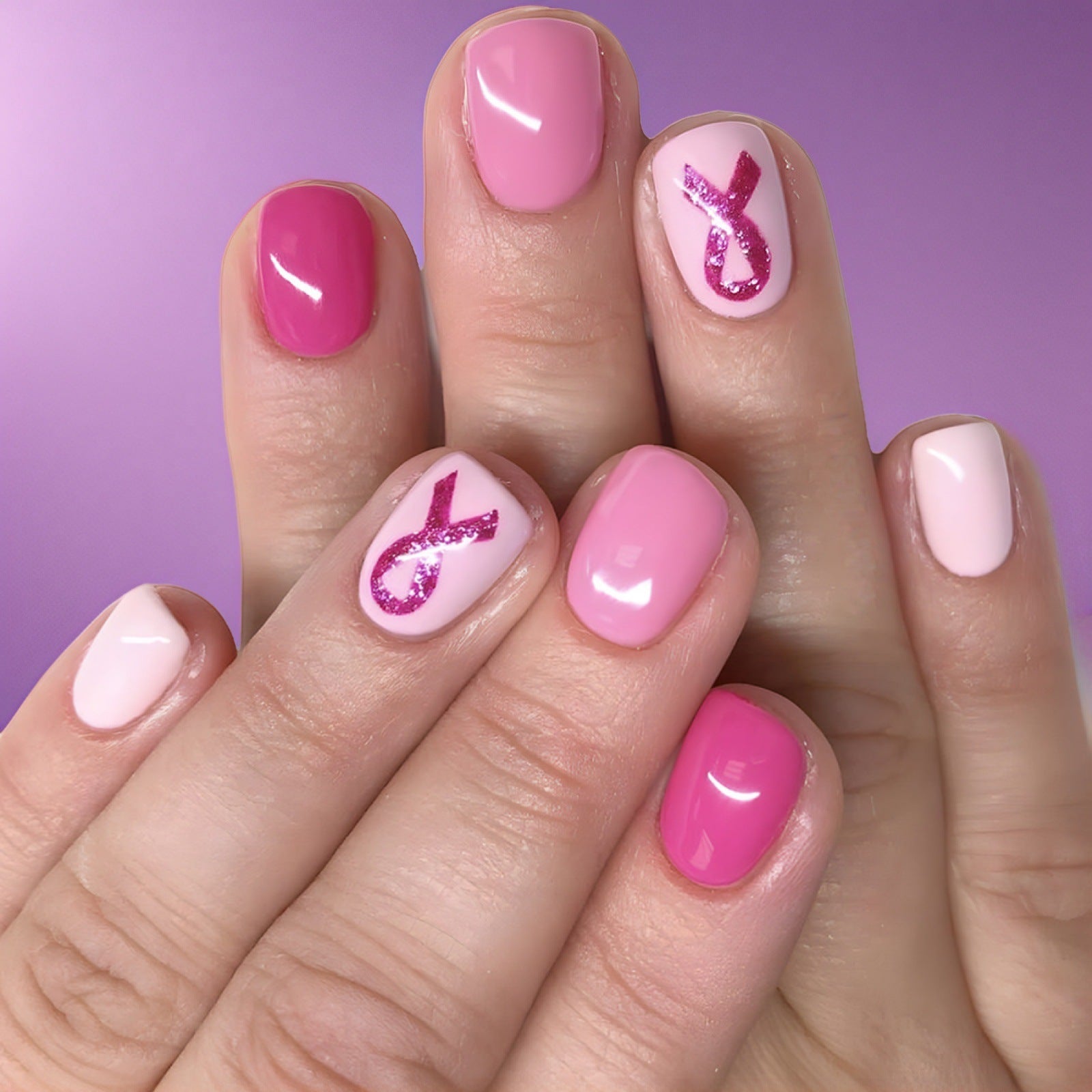 Wholesale 24 Pieces/box Valentine's Day Women's Health Nails Kits Nail Stickers ACC-NS-MiKe026