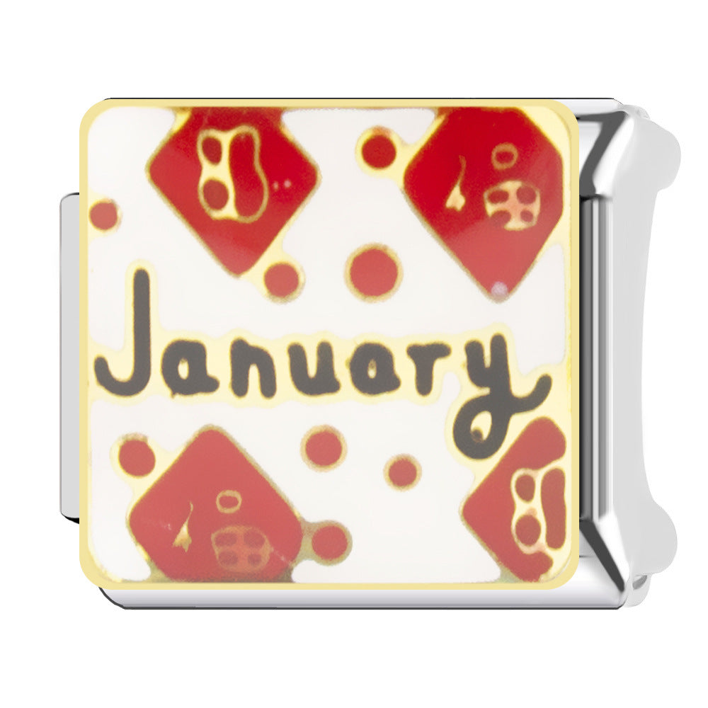 Wholesale Italian Charm Bracelet 9mm DIY  Twelve Zodiac Signs Color-Preserving Blue English   Creative Stainless Steel Composable Bracelet