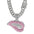 Wholesale  Cuban chain with lip pendant zinc alloy necklace