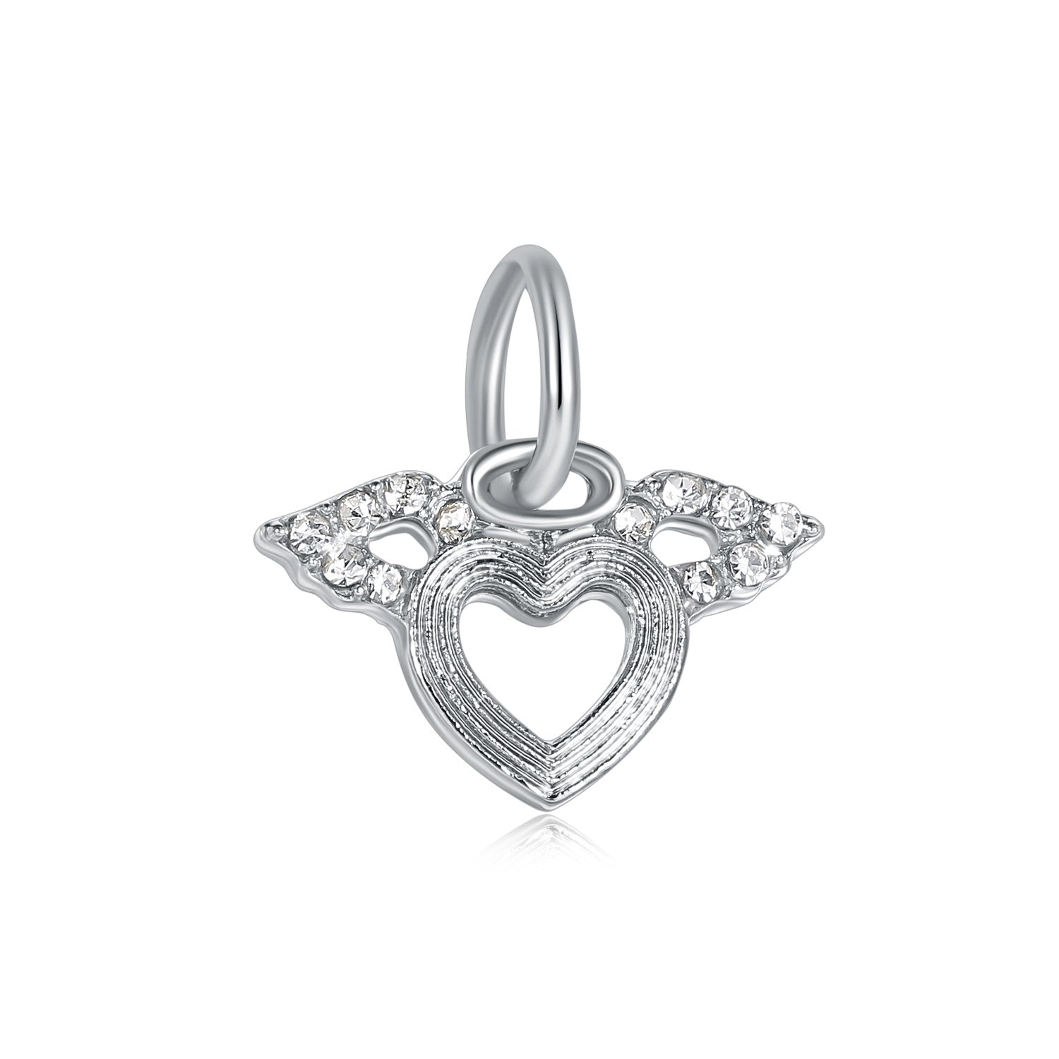 Wholesale 20PCS Angel Wings Heart charms