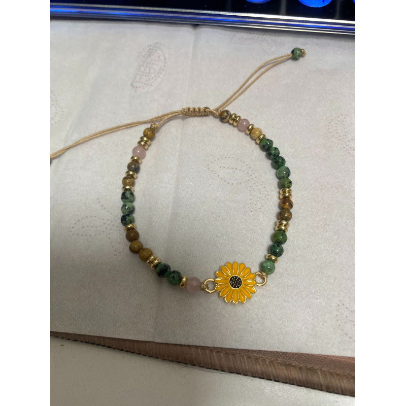 Wholesale Wave Design Turquoise Chain Bracelet Women' s Fashion Jewelry Gift for Travel Souvenir