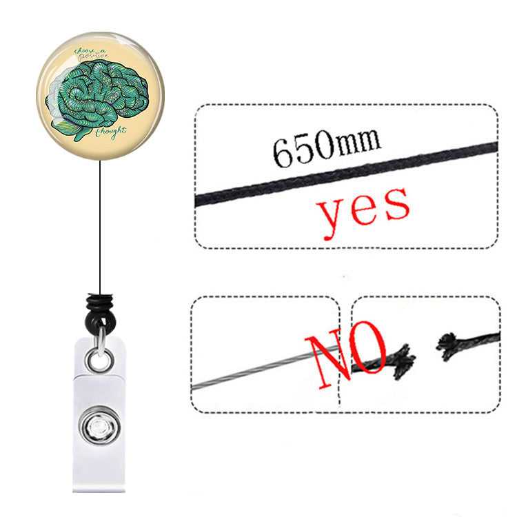 Wholesale Fashion Cartoon Organ Retractable Badge Holder ABS 650mm - Gift or Everyday Use