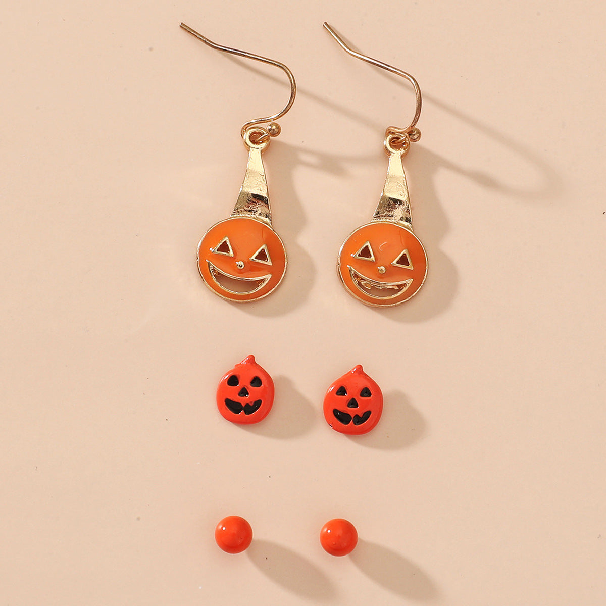 Wholesale  Ghost Skull Earring Set - Retro Alloy Pumpkins &  s - Fashion Accessory for Party Wear