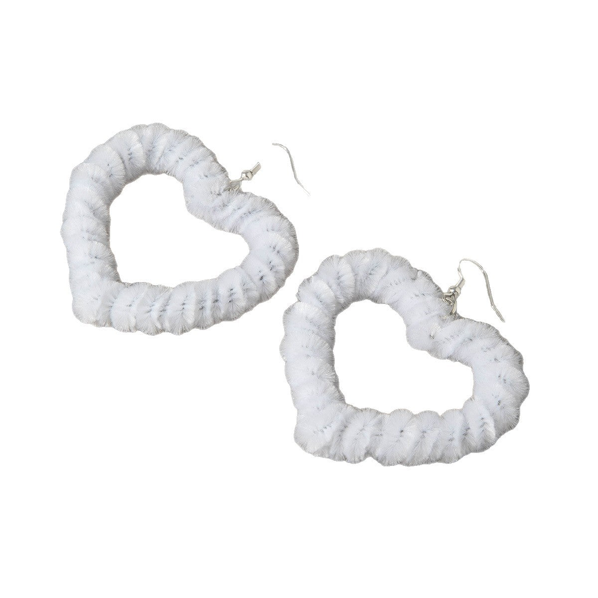 Wholesale Piper Stick Valentine' s Day Plush Heart Earrings