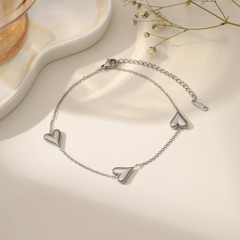 Wholesale Titanium Steel Love Bracelet White Chic Everyday Jewelry for Women