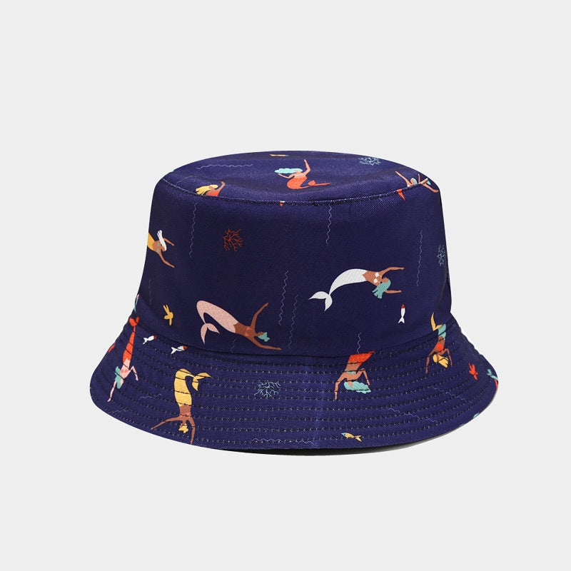 Wholesale Ocean Animal Pattern Double Sided Bucket Hat ACC-HT-LvYi008