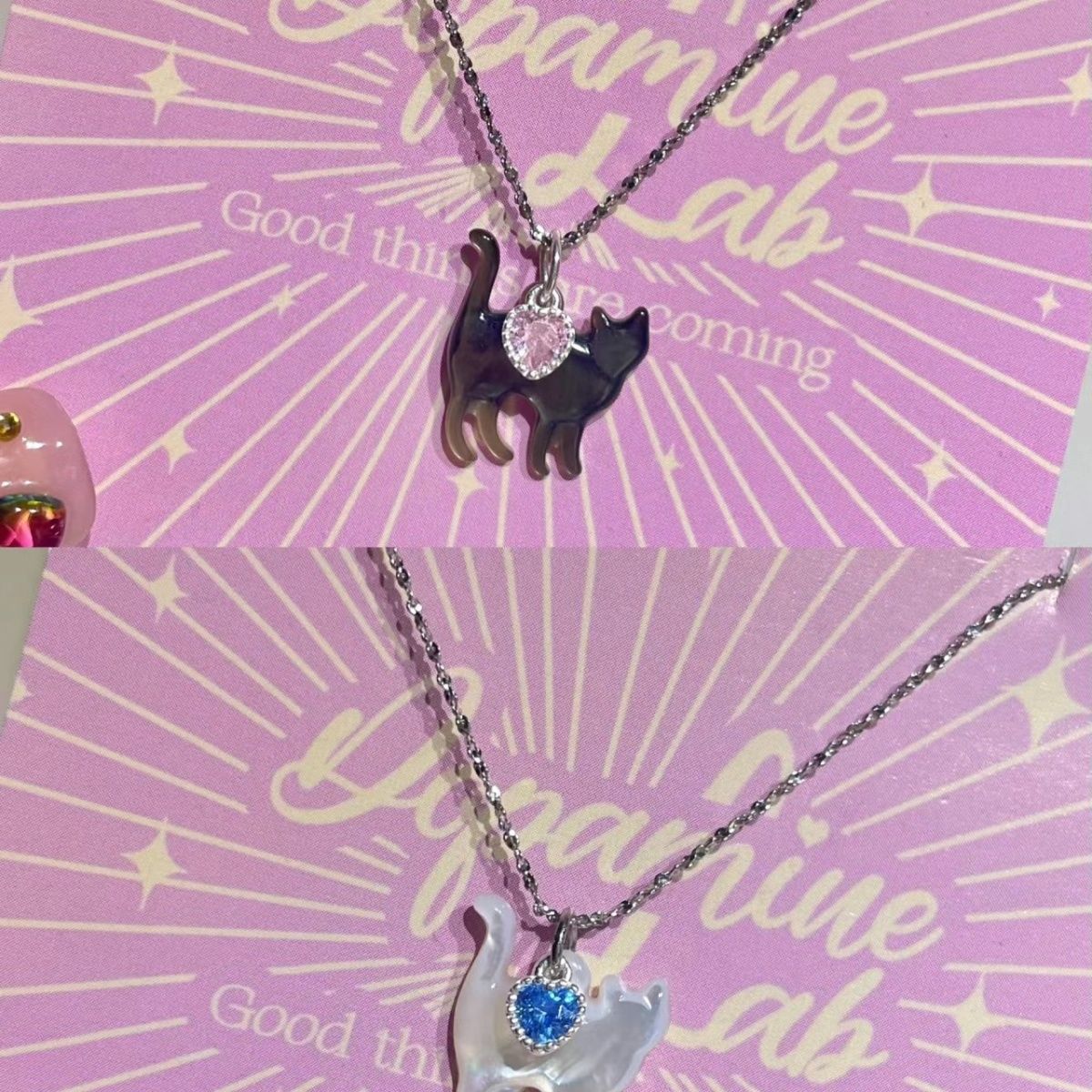 Wholesale cute love zircon pendant  s925 silver necklaces