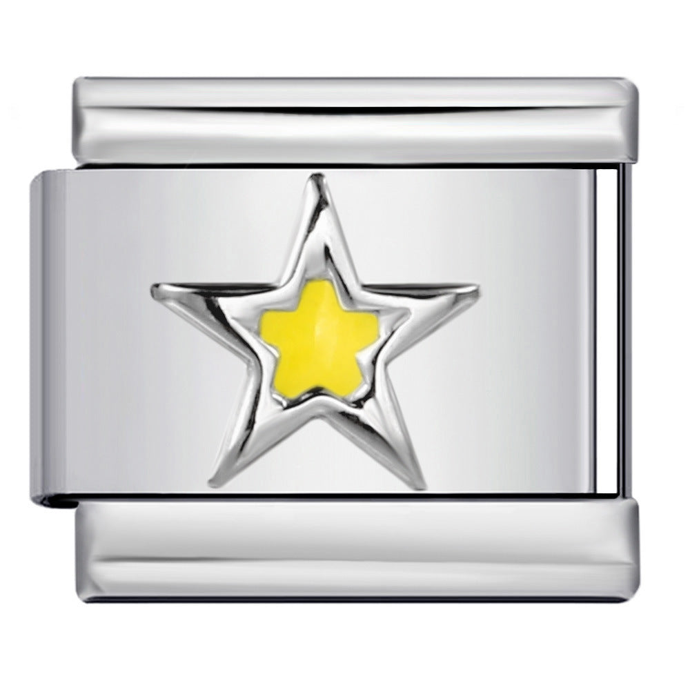 Wholesale 9mm Italian Charm Starter Bracelets DIY square Single Section Creative Stainless Steel Composable Bracelet