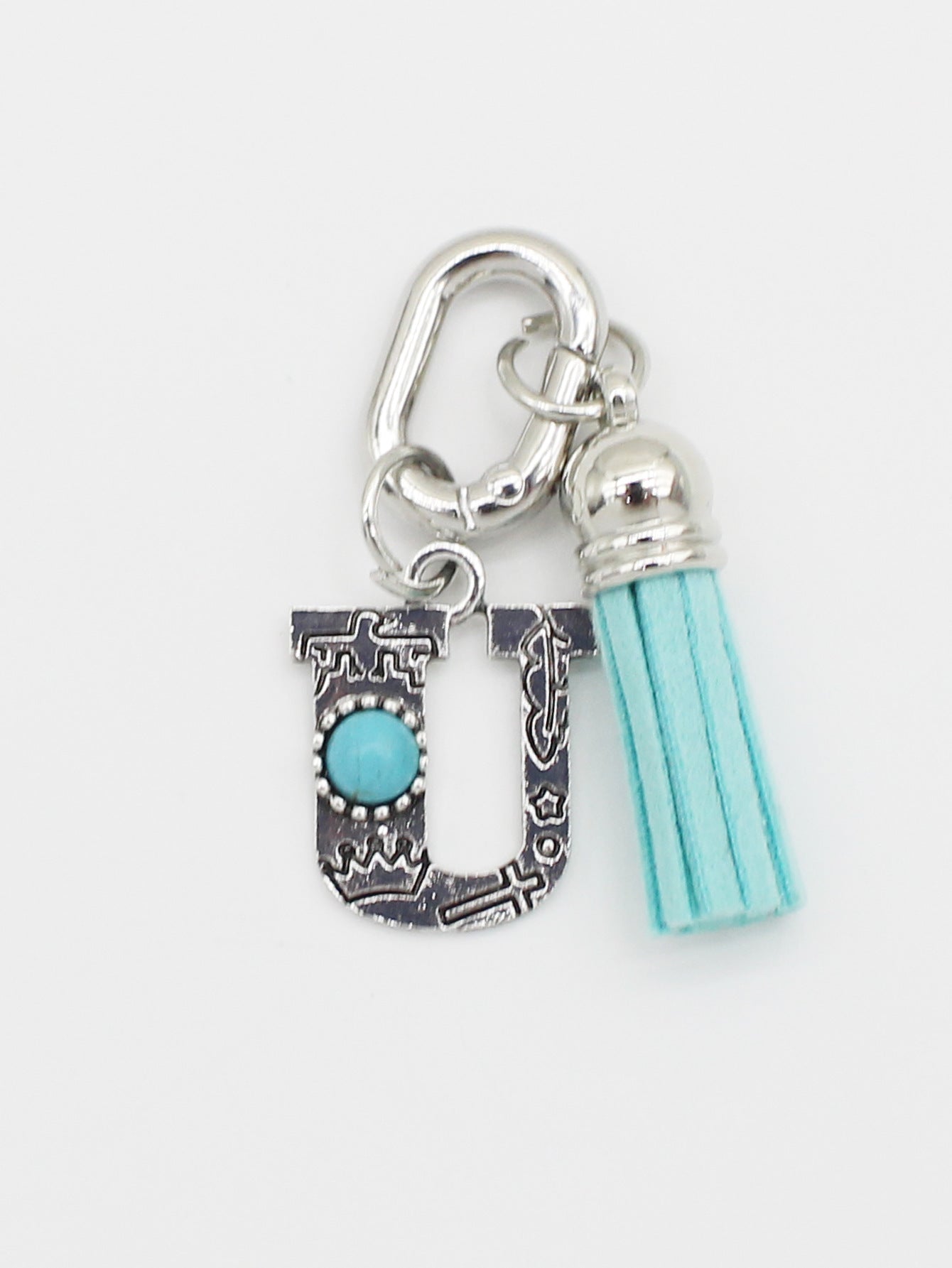 Wholesale New Ethnic Style Turquoise 26-Letter Tassel Shoe Bag Pendant Jewelry