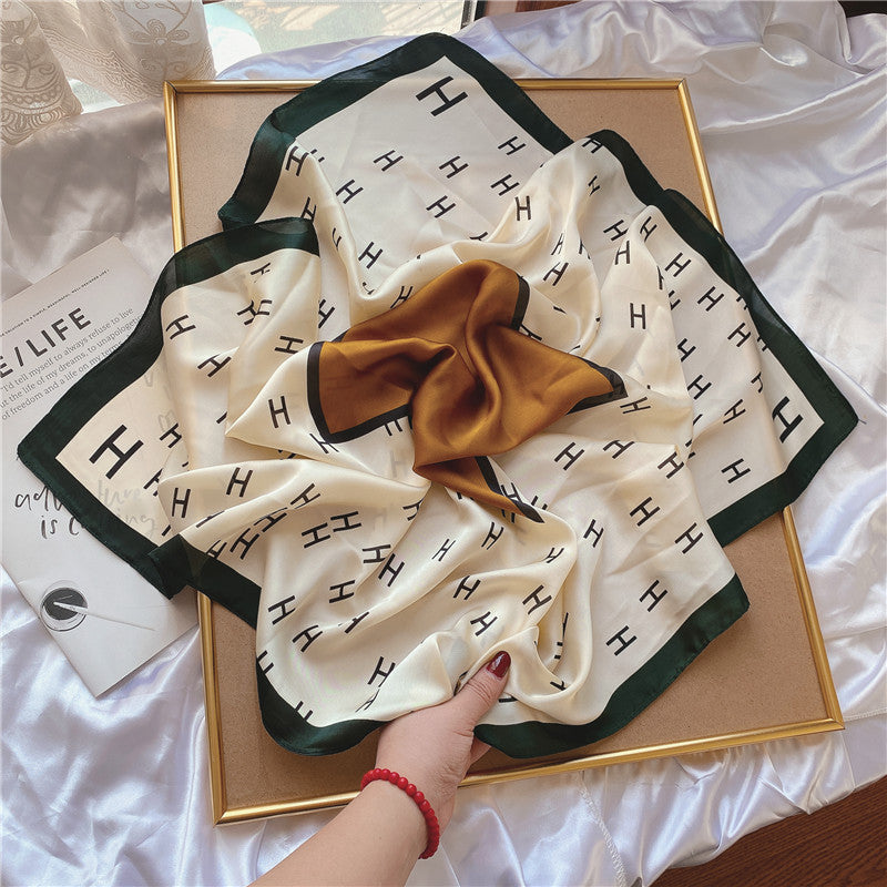 Wholesale Hangzhou Silk Spring Autumn f Women' s Shawl f 70cm Square f Gift Silk