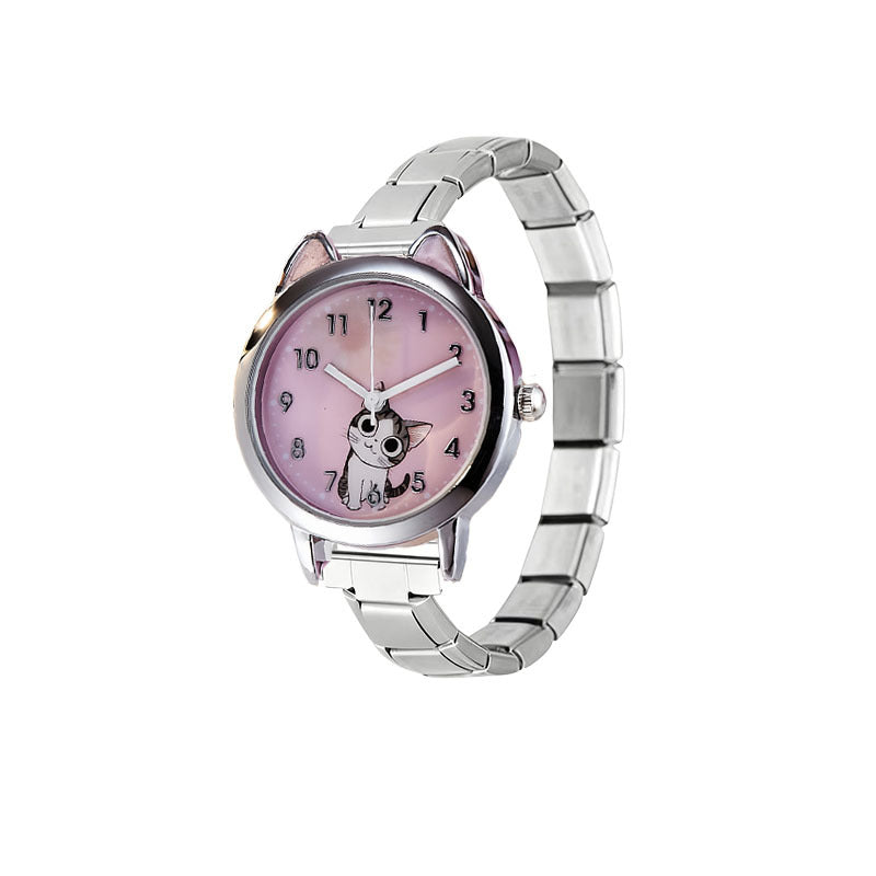 Wholesale Cross-Border Cat Cat Italy Module Fashion Module Watch Stainless Steel Strap Ins Style Unisex Versatile Quartz Watch