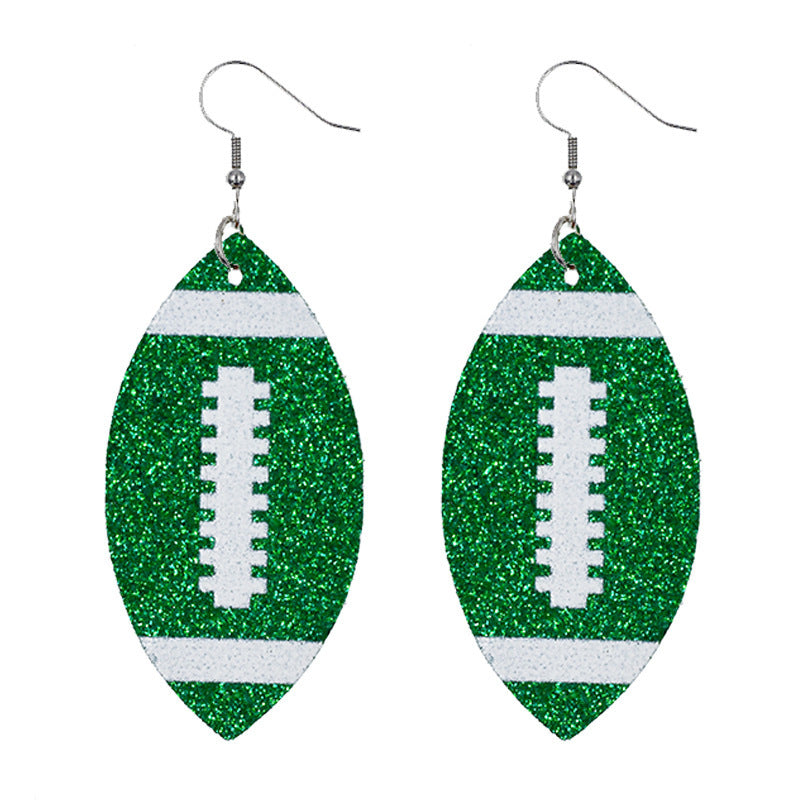 Wholesale  Creative Rugby Sequin Earrings