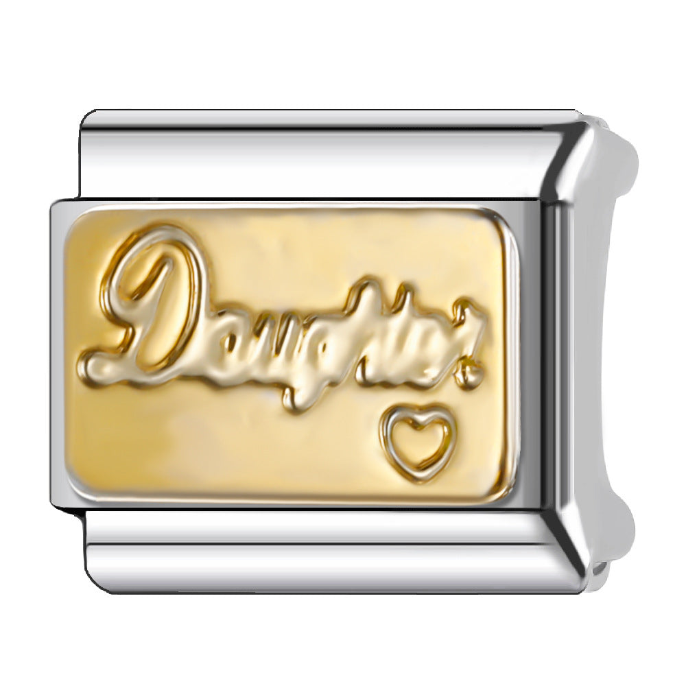 Wholesale Italian Charm Bracelet 9mm DIY Splicing Creative Pattern Stainless Steel Composable Bracelet