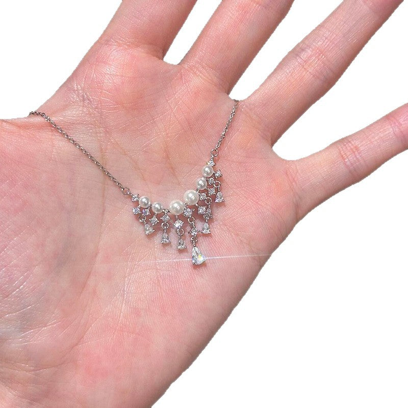 Wholesale starry teardrop necklace