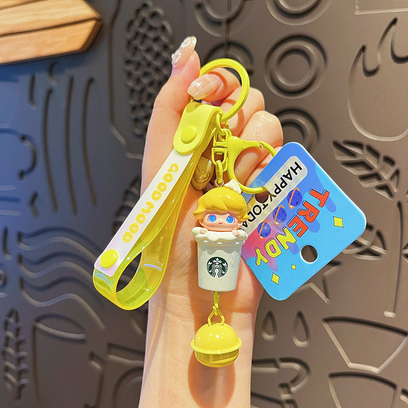 Wholesale Cartoon Cute Milk Tea Cup PVC Keychains ACC-KC-HangLi019