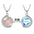 Wholesale  double-sided rotatable crystal pendant necklace mother's day necklace