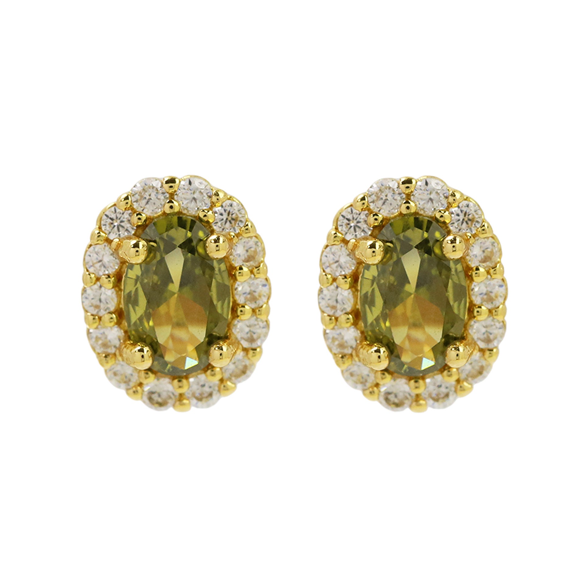 Wholesale  Brass Color Gem December Birthstone Birthstone Earrings