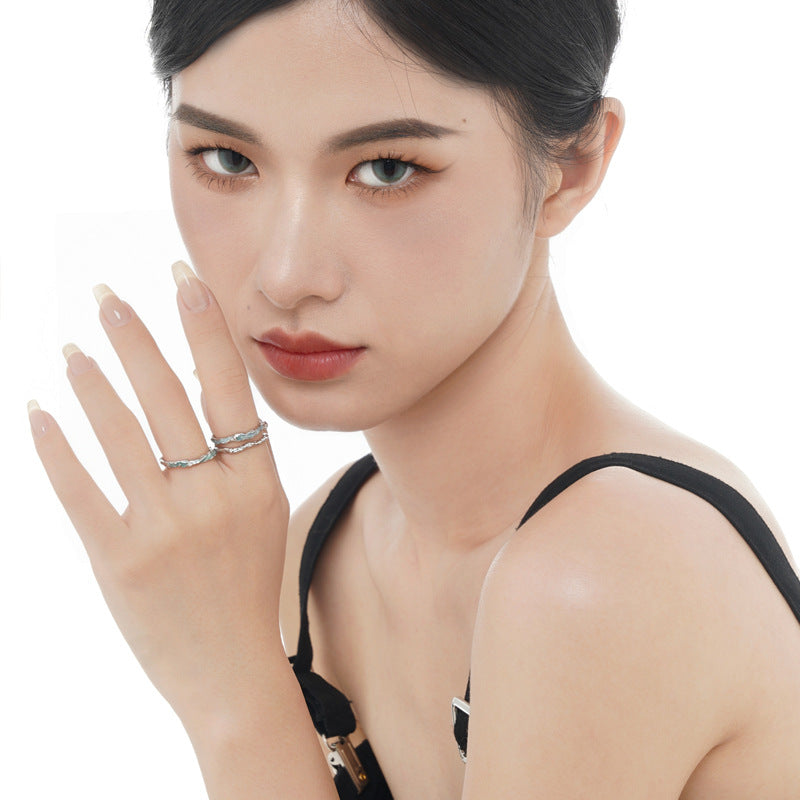 Wholesale S925 Silver Enamel Rings ACC-RS-YWE008