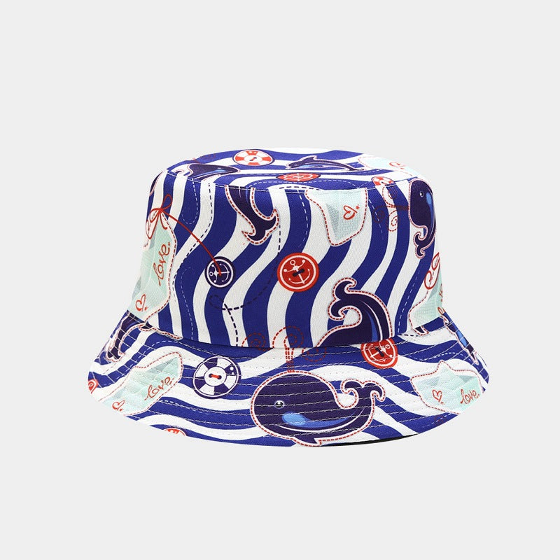 Wholesale Ocean Animal Pattern Double Sided Bucket Hat ACC-HT-LvYi008