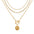 Wholesale Human head necklace set light luxury temperament relief round necklace