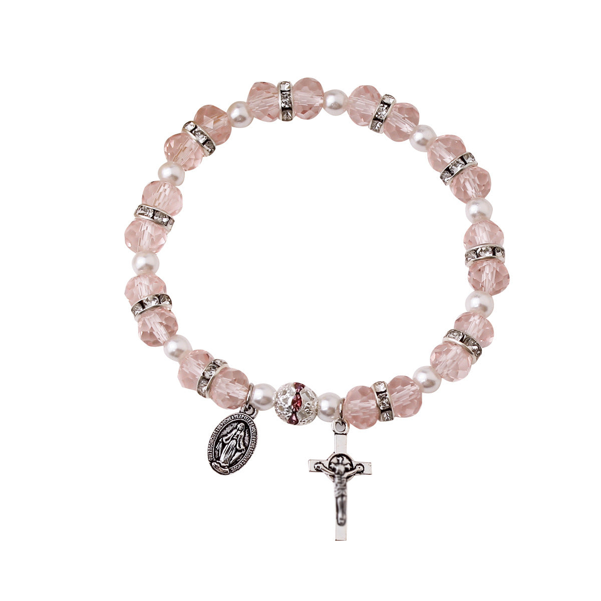Wholesale Handmade Beaded cross  Crystal Bracelet