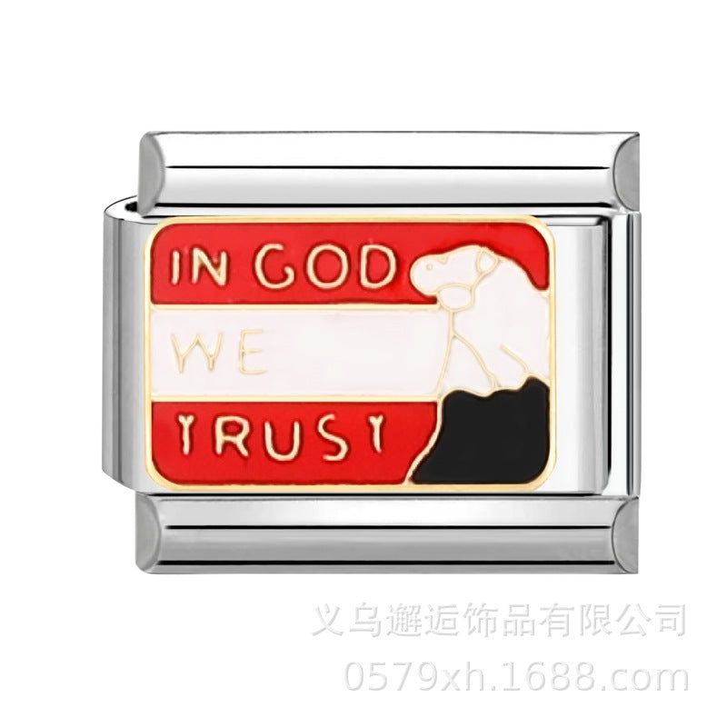 Wholesale Italian Charm Bracelet 9mm DIY Splicing Removable Stainless Steel Composable Bracelet