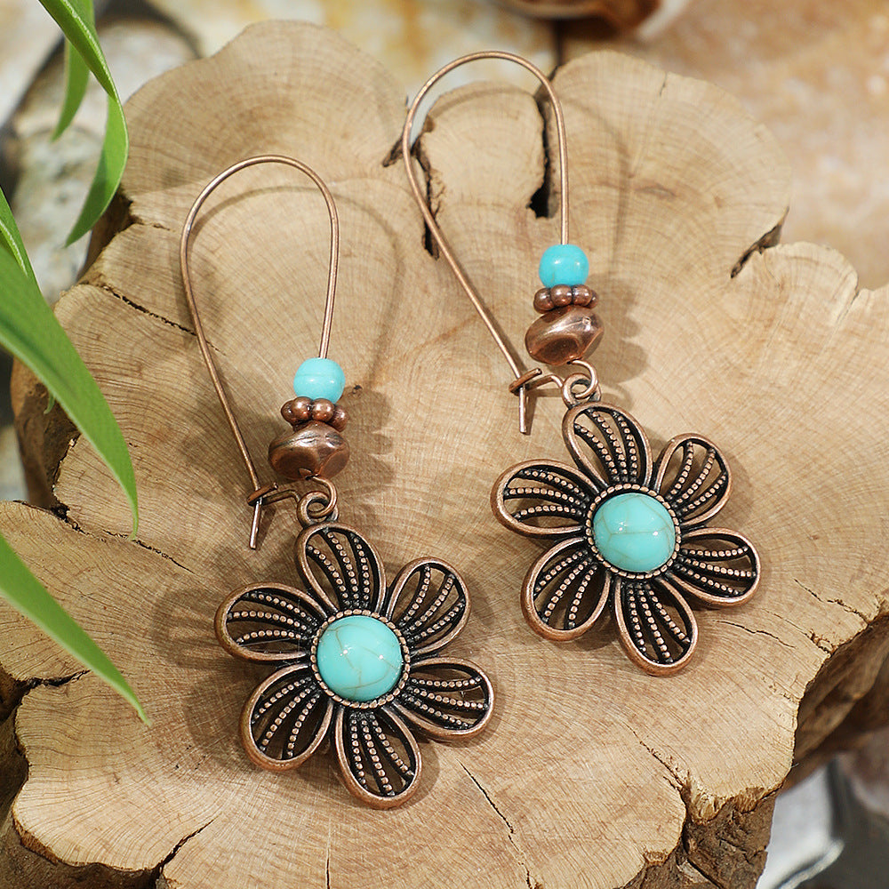 Wholesale Retro Bohemian Earrings Maillard Color Trendy Fashion Accessory for Autumn Winter