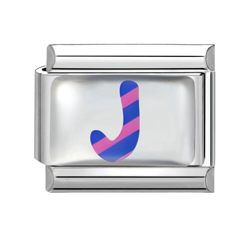 Wholesale 9mm Italian Charm Starter Bracelets DIY Letter Series Stainless Steel Composable Bracelet