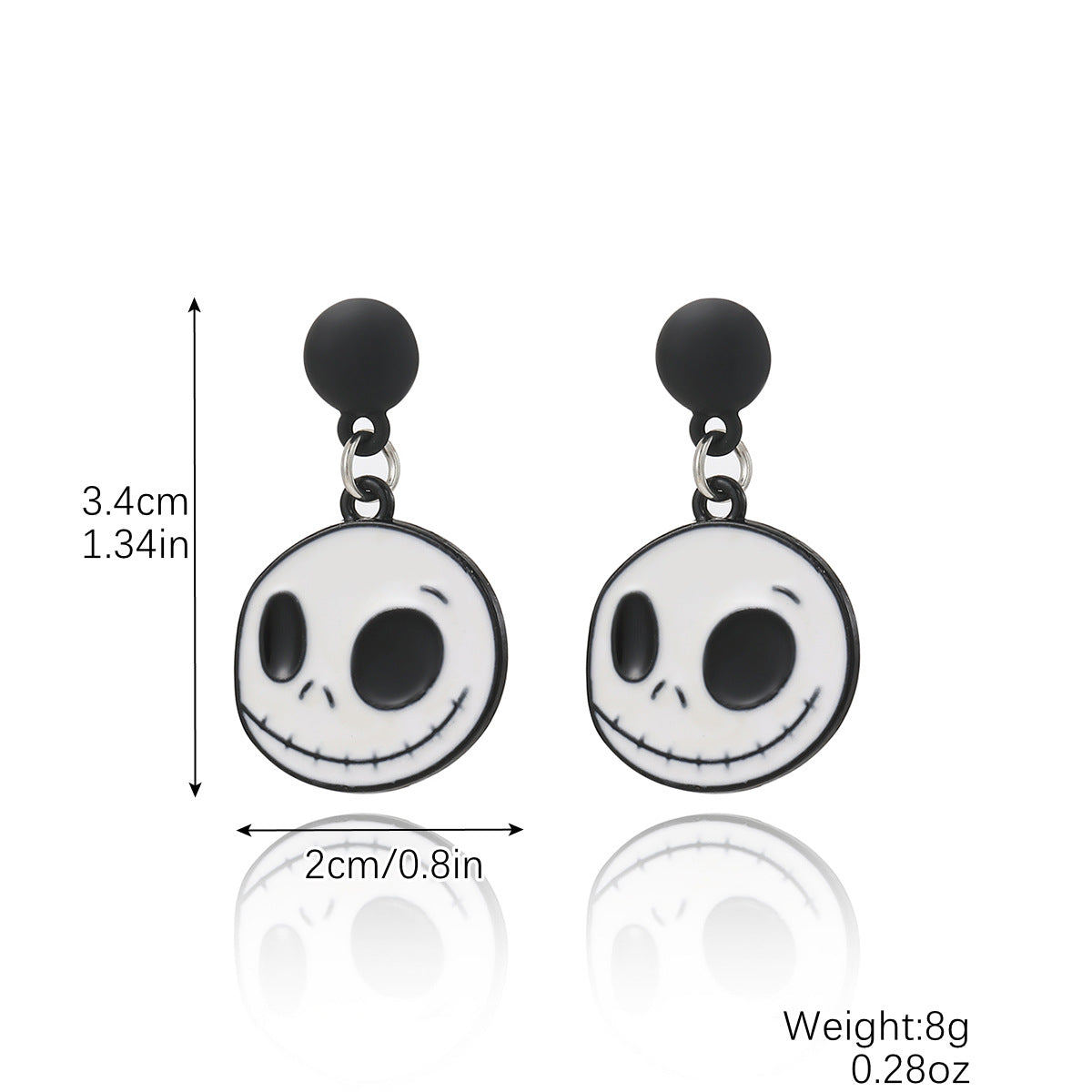 Wholesale  Skull Diablo Earrings  Diamond-encrusted Alloy Halloween Earrings