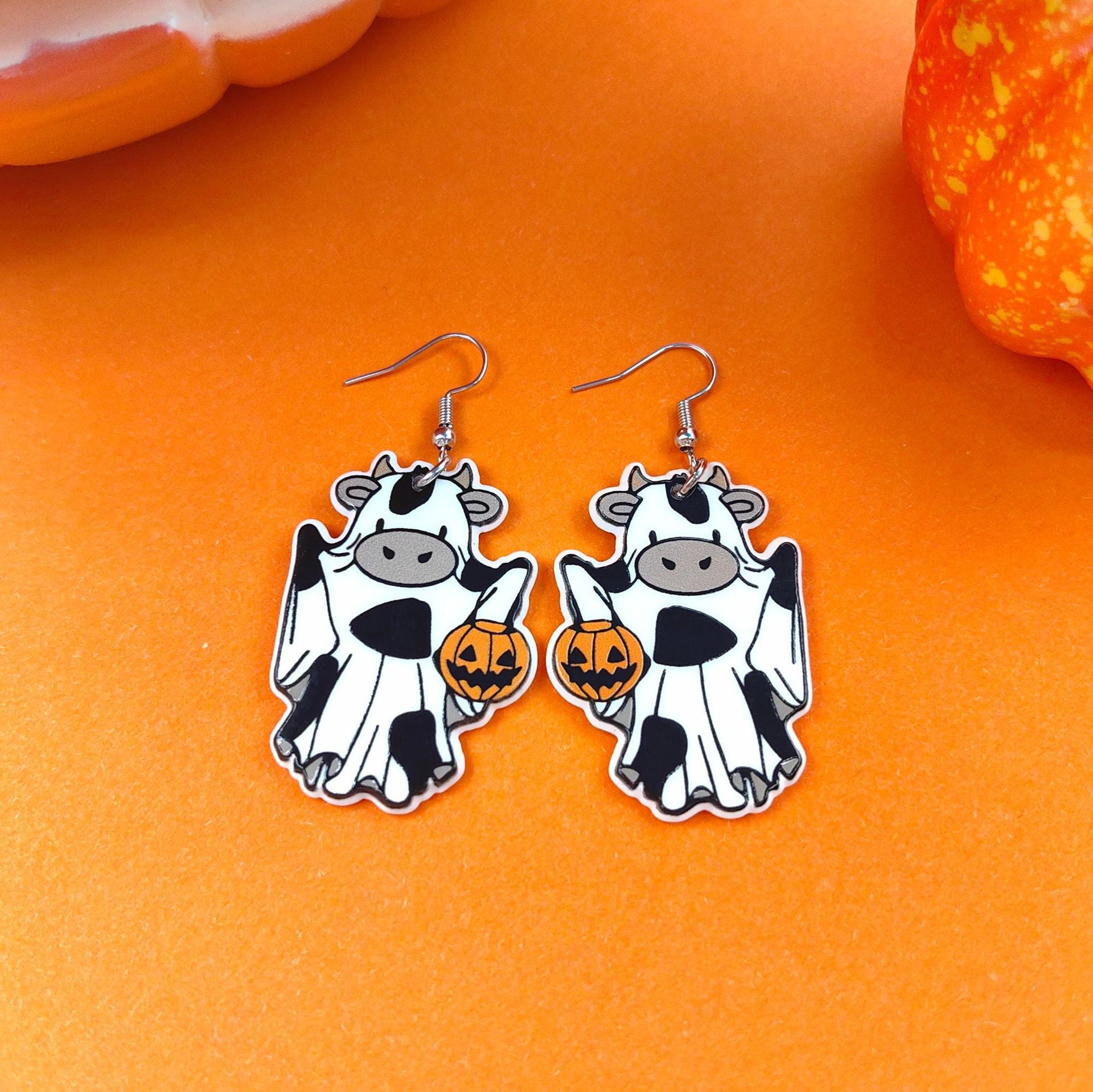 Wholesale Halloween Ghost Acrylic Earrings ACC-ES-Xizhao006