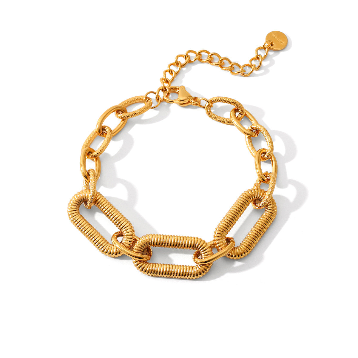 Wholesale Stainless steel bracelet light luxury  18K gold clip chain bracelet