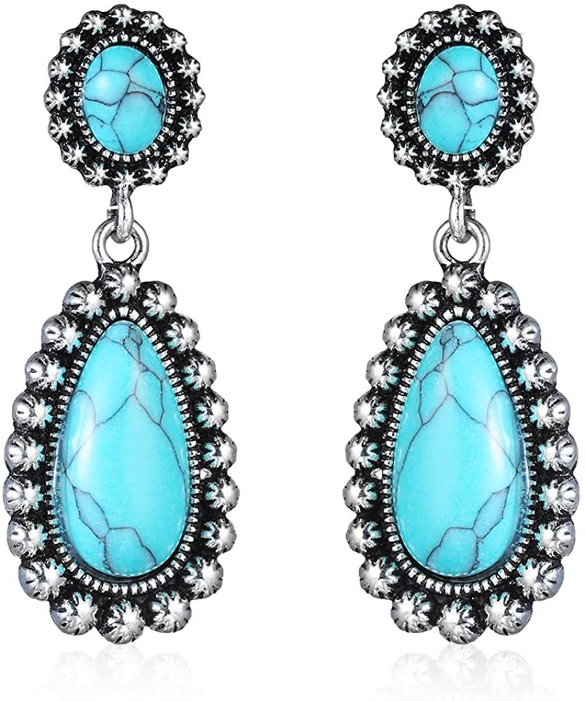 Wholesale  Turquoise Earrings Alloy Earrings Bohemian Earrings