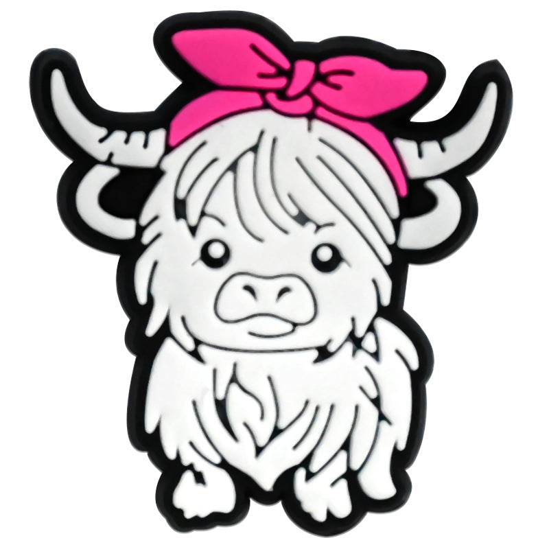 Wholesale Random 100pcs Scottish High Low Cow Shoes Accessories Shoes Charms ACC-SC-RYY048