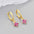 Wholesale  diamond four-leaf flower earrings  geometric flower earrings