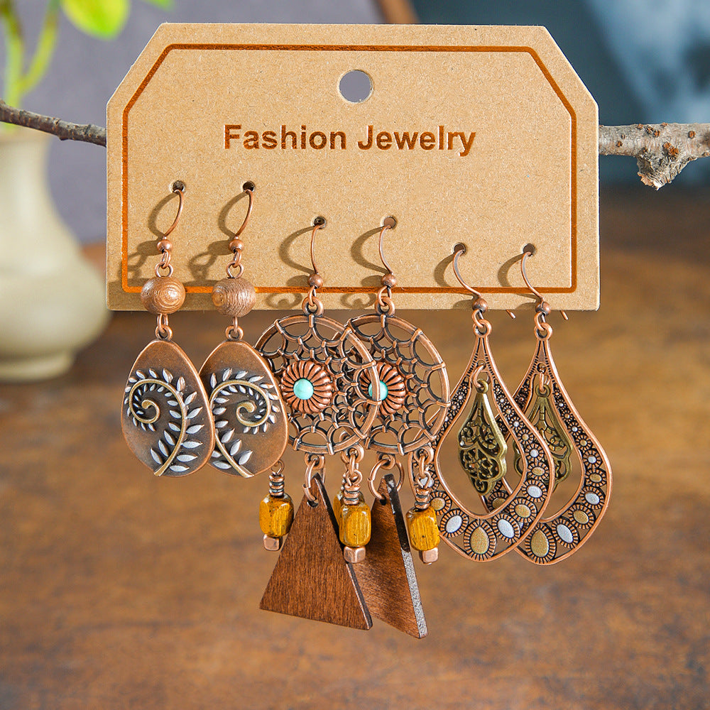Wholesale Bohemian Retro Earring Set - Mix and Match Party Wear Jewelry Accessory