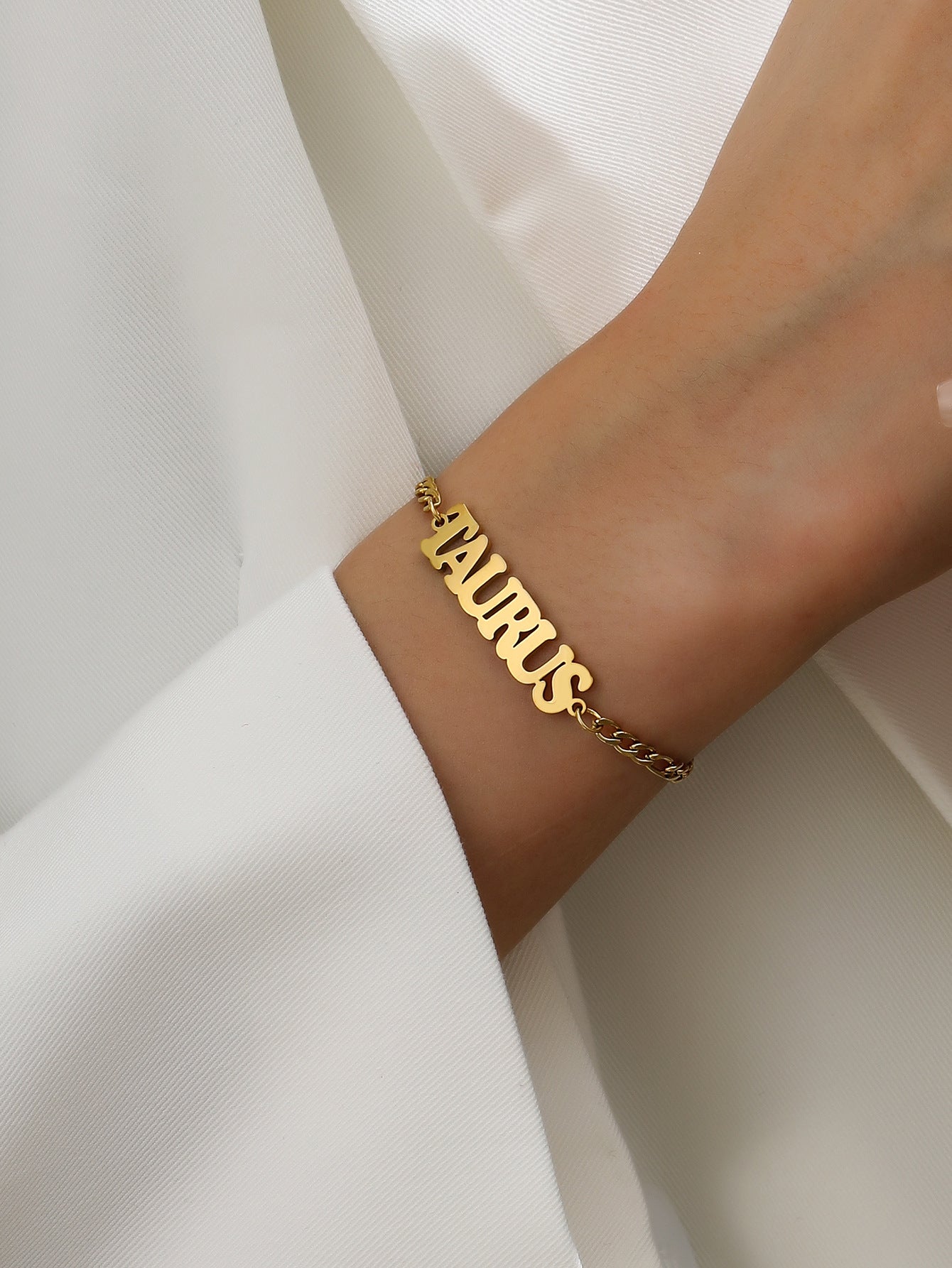 Wholesale Electroplated Alloy Zodiac Letter Bracelet Women S Contion Gift Jewelry Accessory