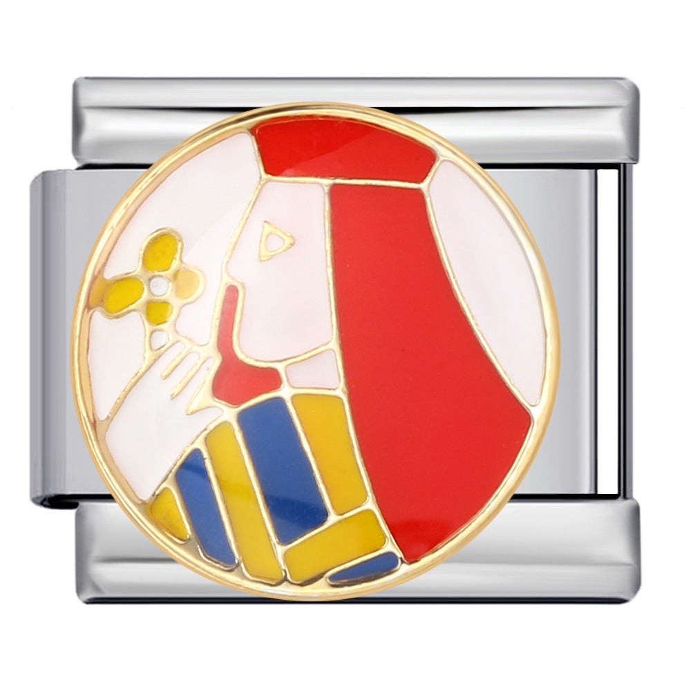 Wholesale Italian Charm Bracelet 9mm DIY Splicing Removable Poker Chips Stainless Steel Composable Bracelet