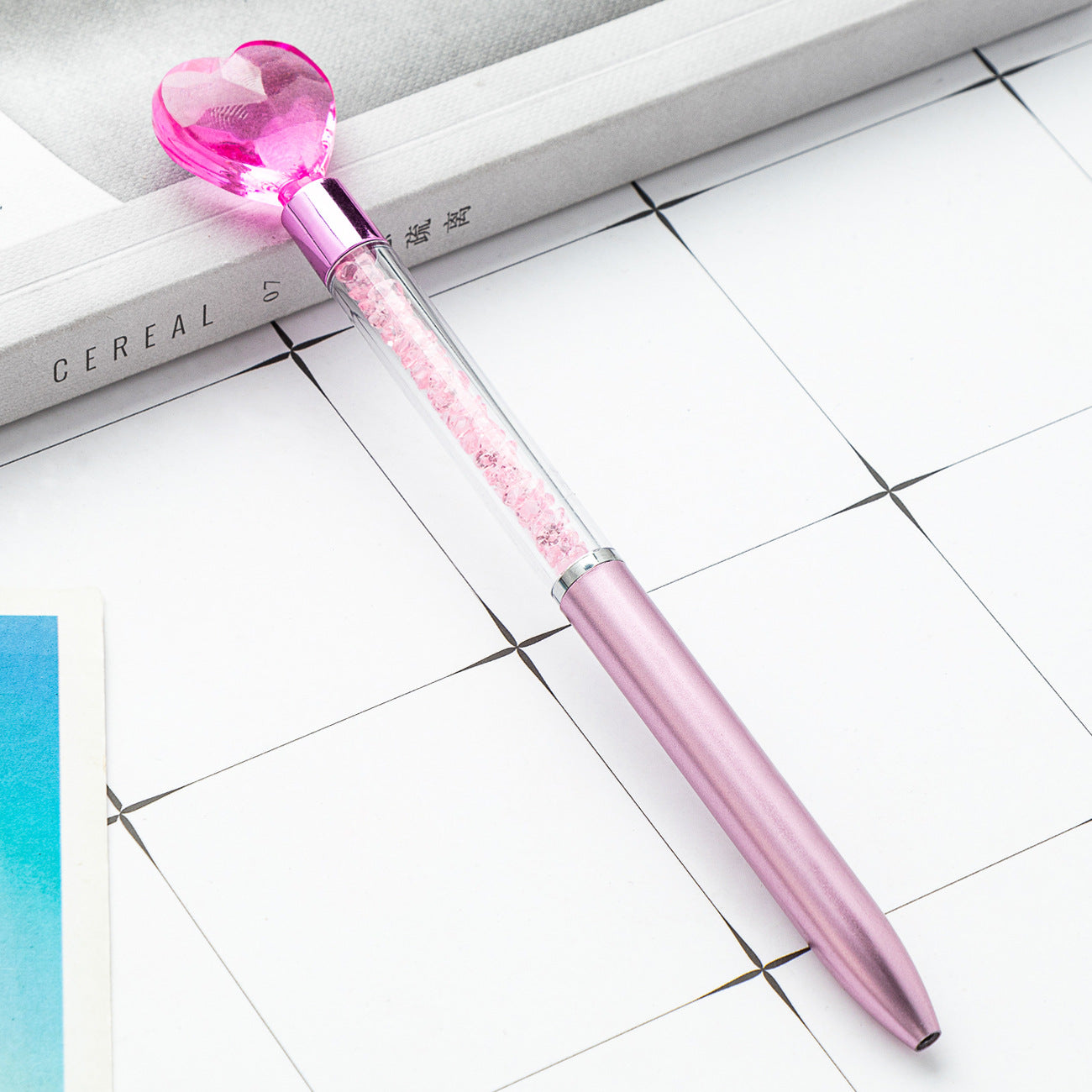 Wholesale Plastic Ballpoint Pen Love Crystal Pen ACC-PN-HuaH042