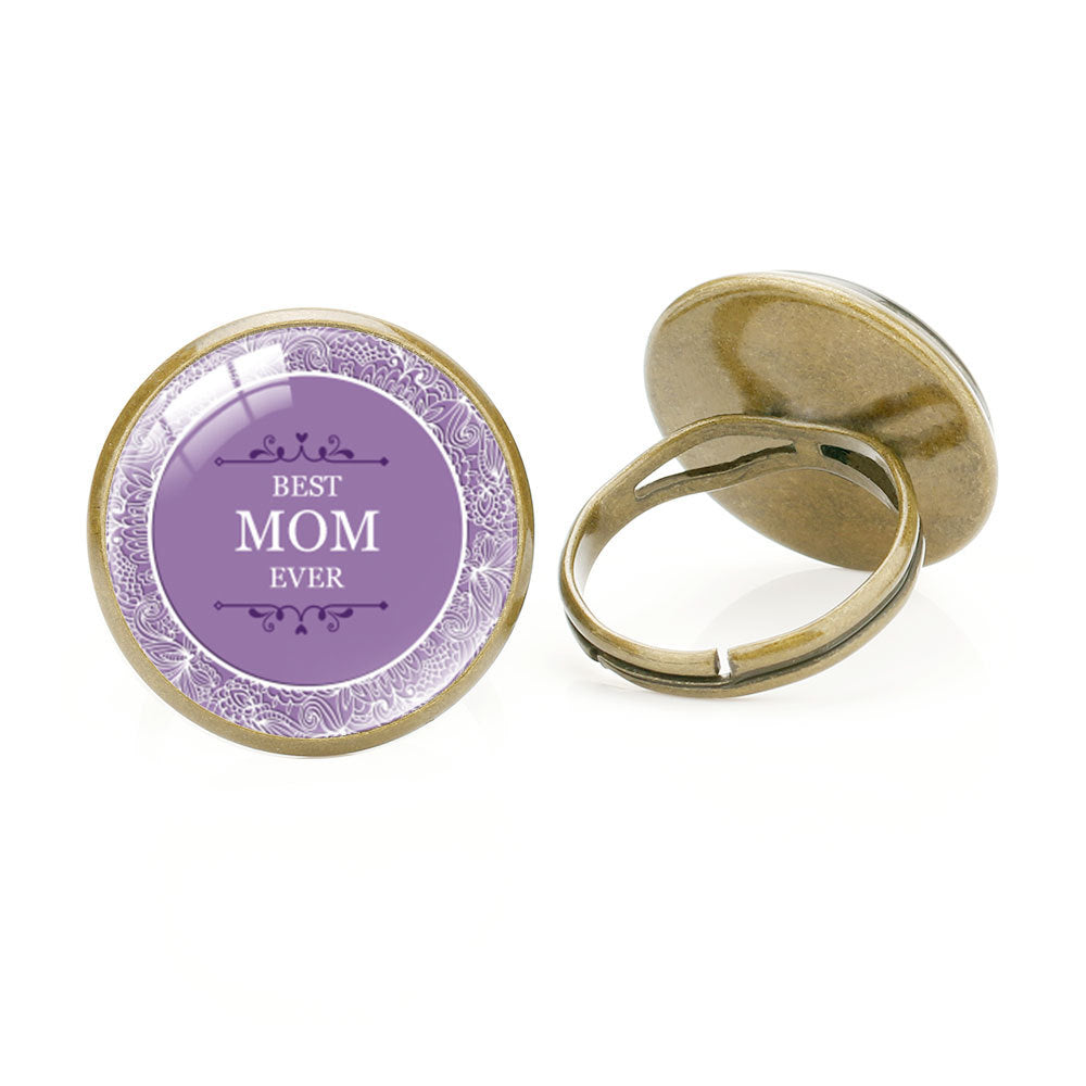 Wholesale mother's love MOM heart-shaped ring