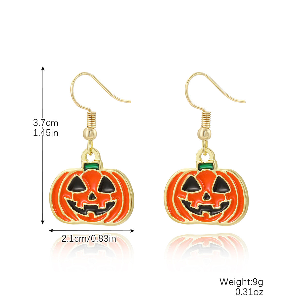 Wholesale  Skull Diablo Earrings  Diamond-encrusted Alloy Halloween Earrings
