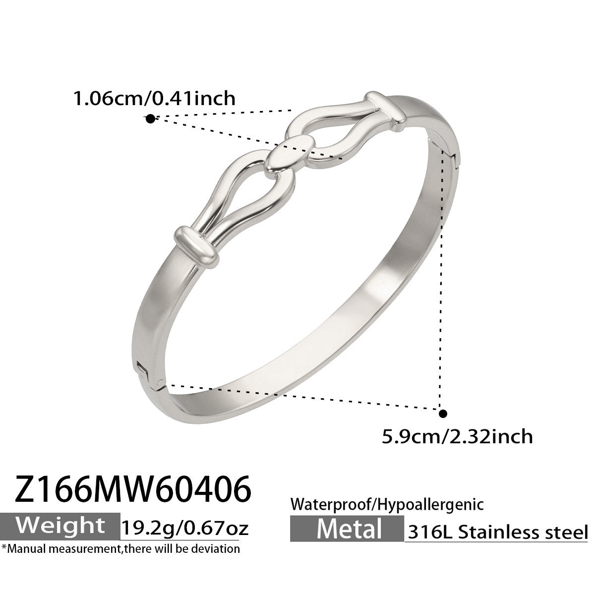 Wholesale Geometric Flower Buckle Bracelet Combination Stainless Steel Plated