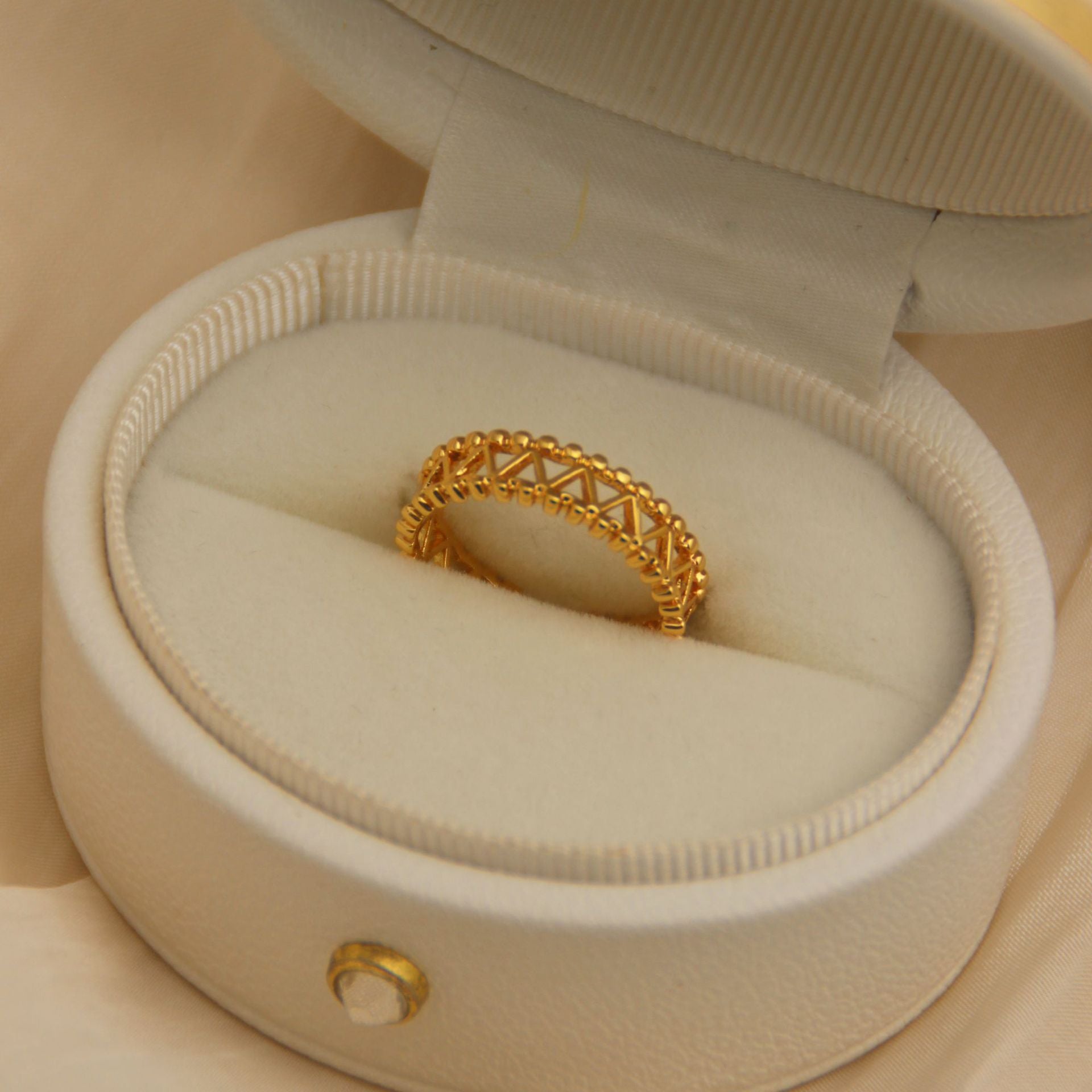 En gros, pas d'anneau en acier en titane 18K FADING