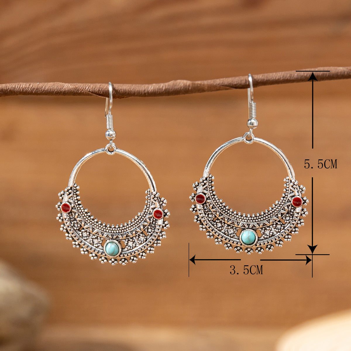 Wholesale Antique Turquoise Water Drop Earrings