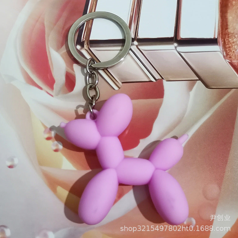 Wholesale Cute Three-dimensional Balloon Dog Keychain Cartoon Silicone Bag Ornaments ACC-KC-YCY003