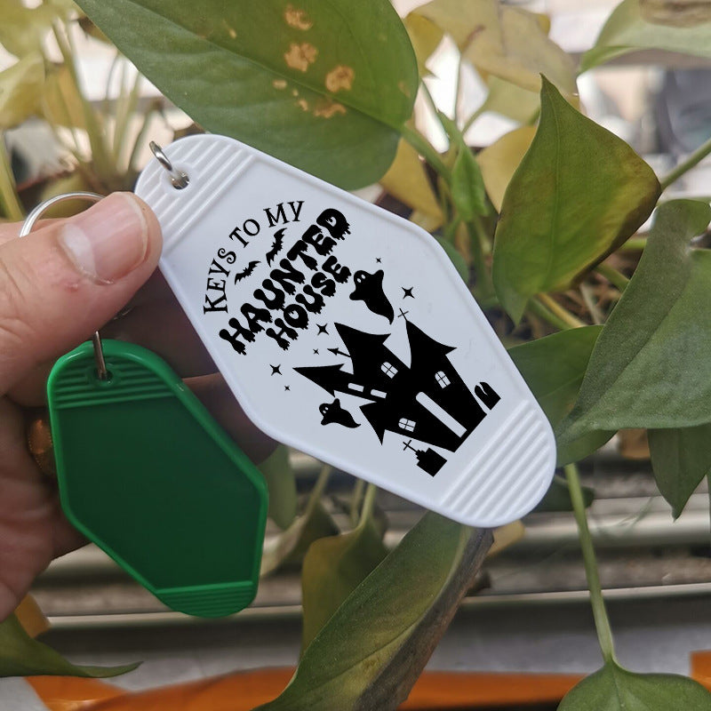 Wholesale Halloween Motel Haunted House Keychain ACC-KC-MeiXin011