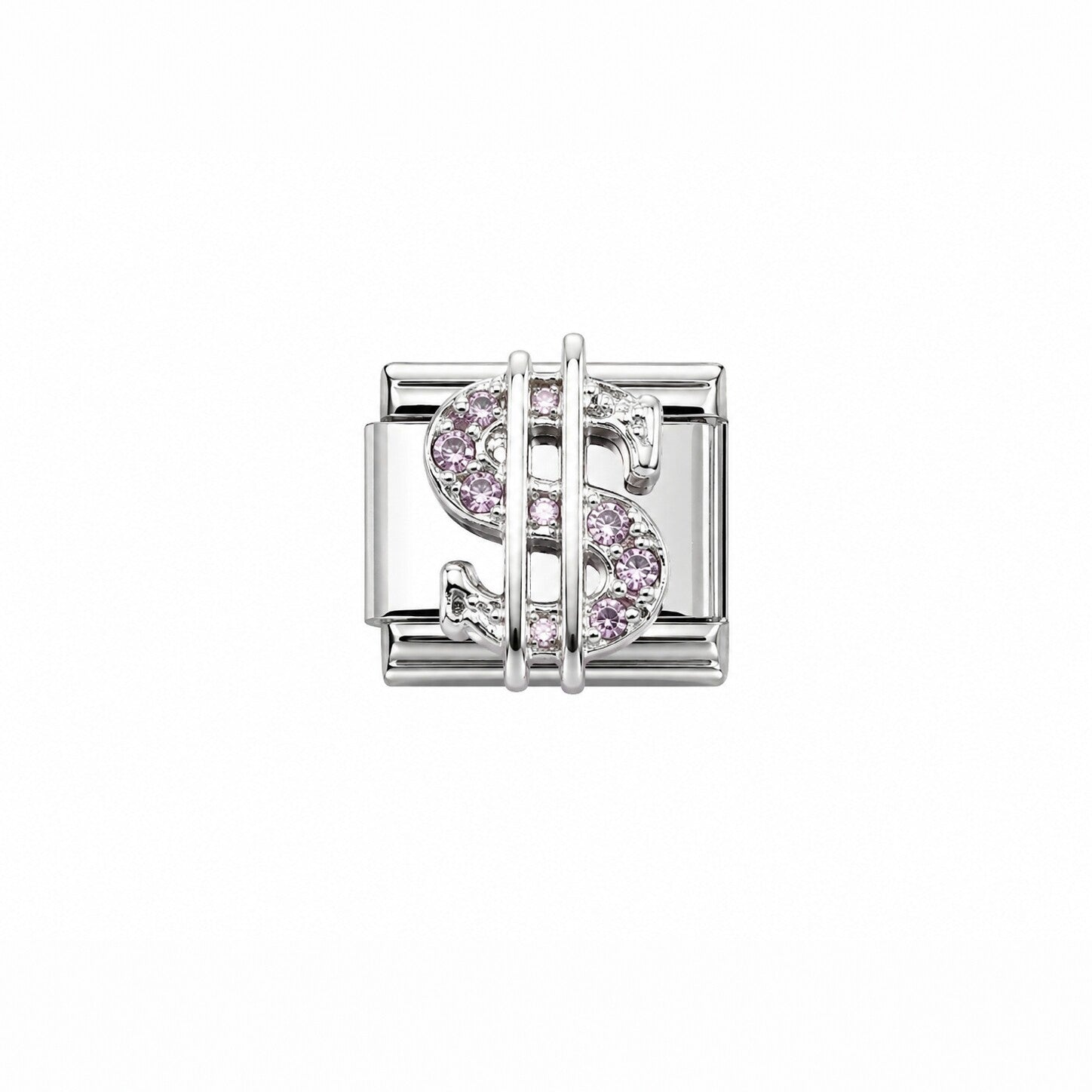 Wholesale Chic Stainless Steel Fashion Bracelet with Purple Crystal Butterfly Star Moon Design Boutique Resale