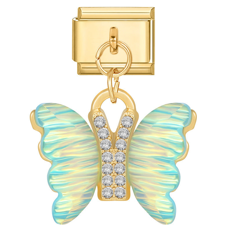 Wholesale Italian Charm Bracelet 9mm DIY Splicing Removable Stainless Steel Gold Base Pendant Composable Bracelet