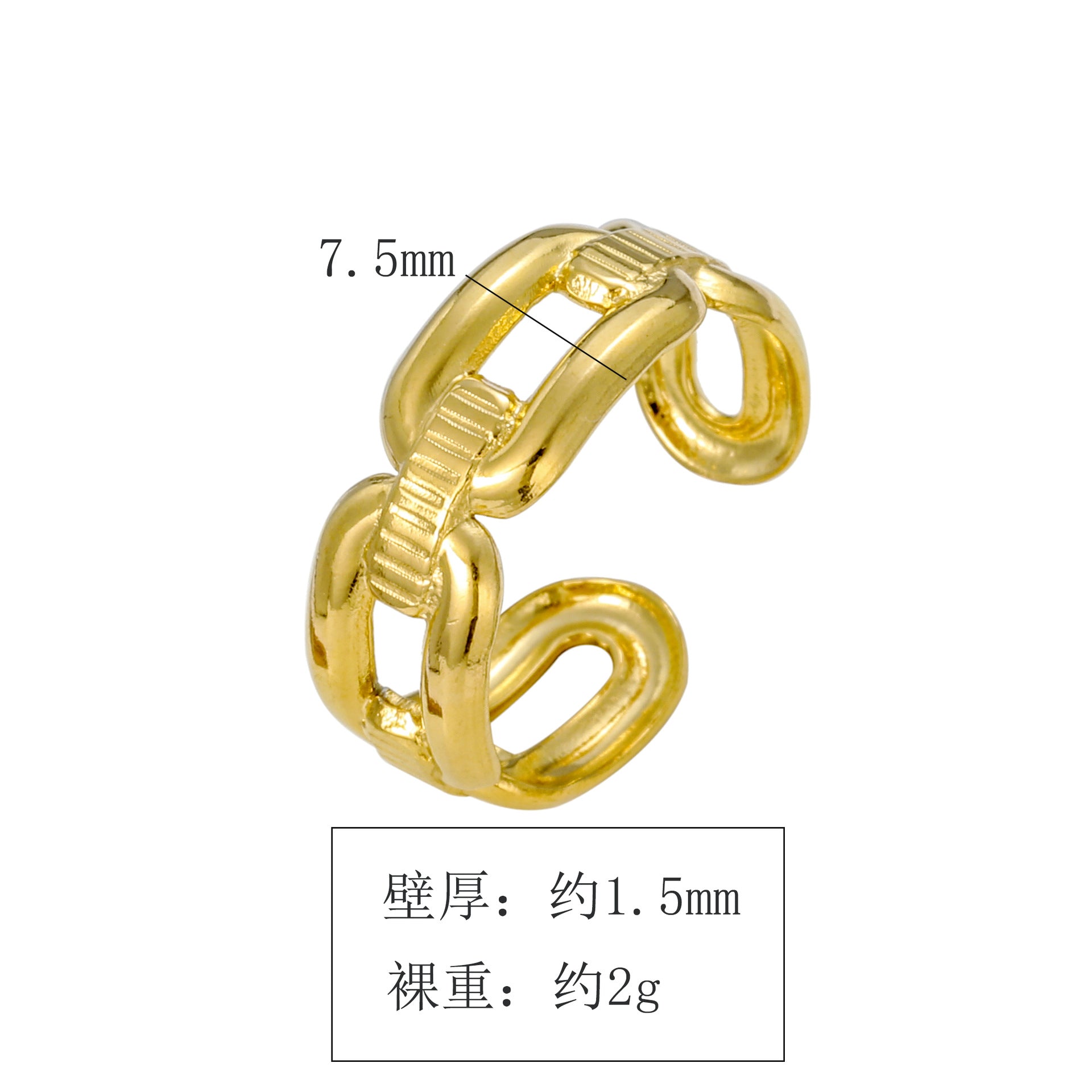 Wholesale titanium steel crown opening non-fading niche ring